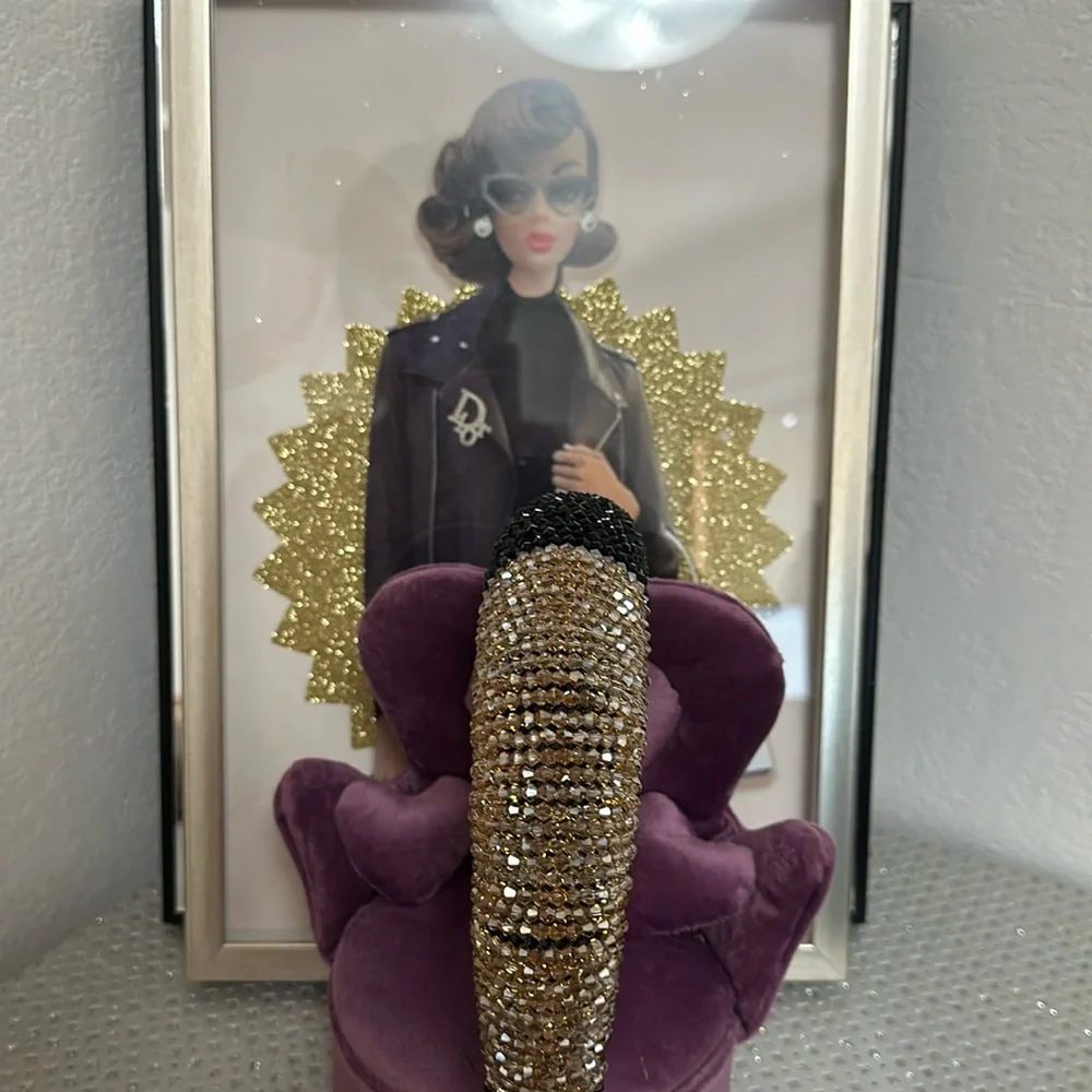 Black and Gold Sequin boutique Headband - NWOT